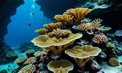 Coral reefs in the sea