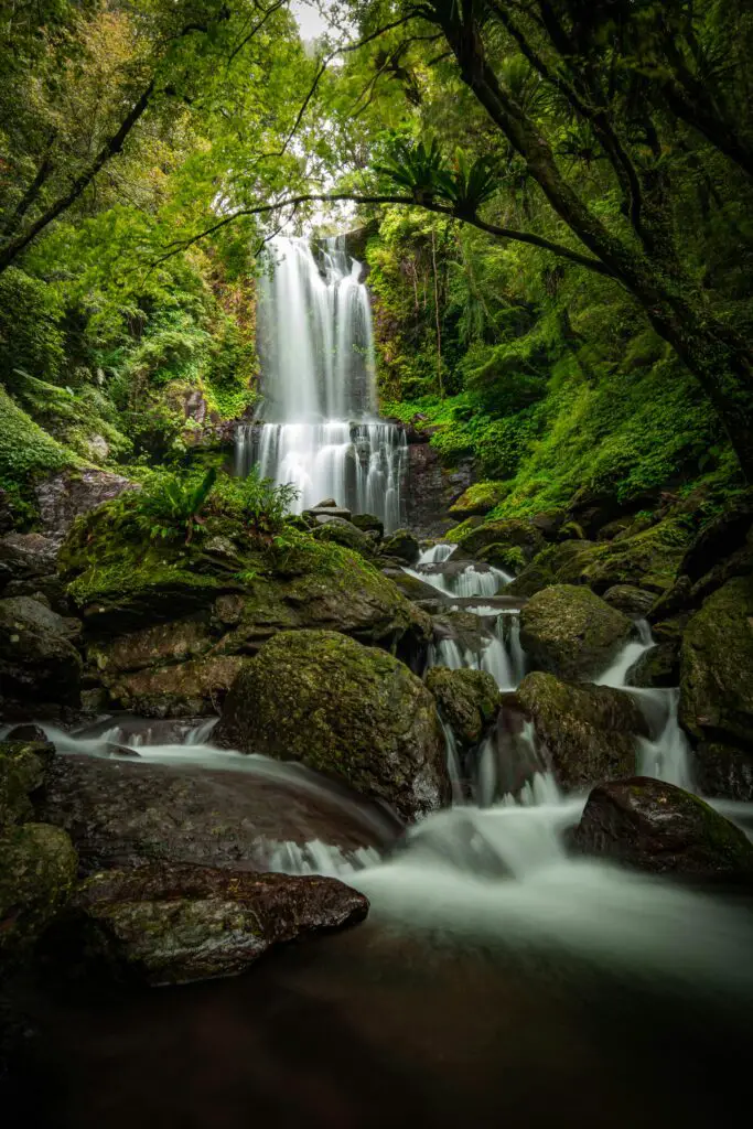 misty microclimates created by waterfalls